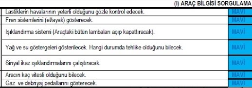 Direksiyon Sınavı Değerlendirme Formu 2