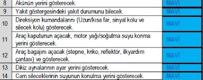 Direksiyon Sınavı Değerlendirme Formu 1